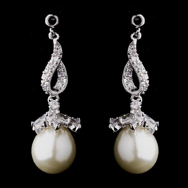 Classic Silver Pearl Drop Earrings