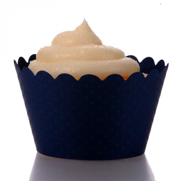 Emma Navy Blue Cupcake Wrappers Pack of 12