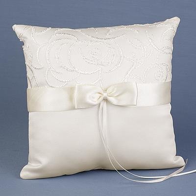 Ivory Swirl Ring Pillow