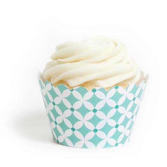 Tiffany Blue Diamonds Cupcake Wrappers Pack of 12
