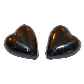 Black Foil Chocolate Hearts - 1kg | Confectionery | Weddings - How Divine