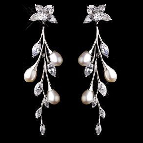 Pearl Sparkle Bridal Earrings | Wedding Jewellery | Bridal Accessories ...