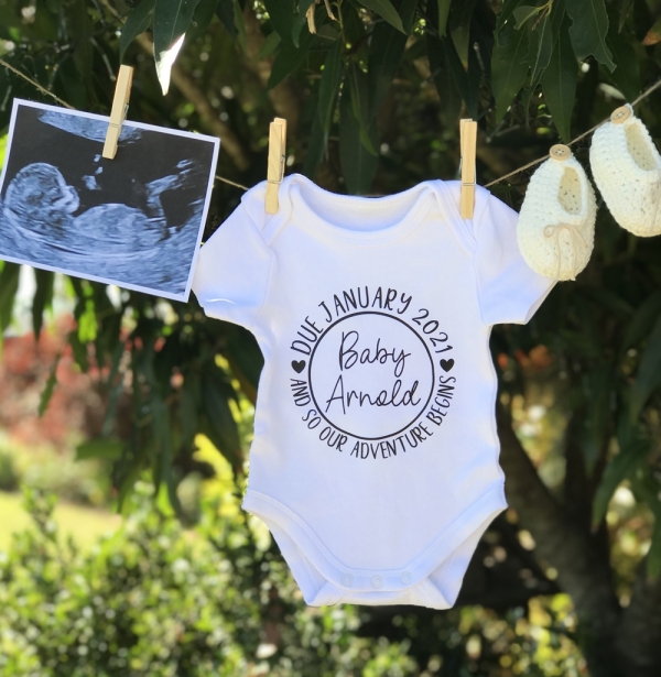 And So Our Adventure Begin Personalised Pregnancy Announcement Baby ...