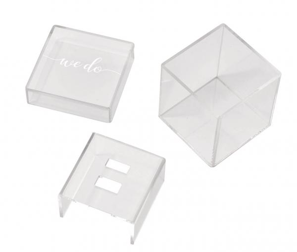 Clear Acrylic Wedding Ring Box