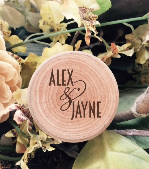 Couples First Names Personalised Wooden Ring Box