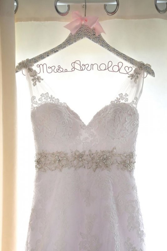 Sparkling Crystal & Pearl Encrusted Wedding Coat Hanger
