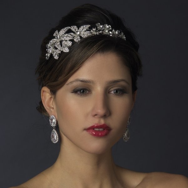 Encrusted Rhinestone Floral Bridal Headband