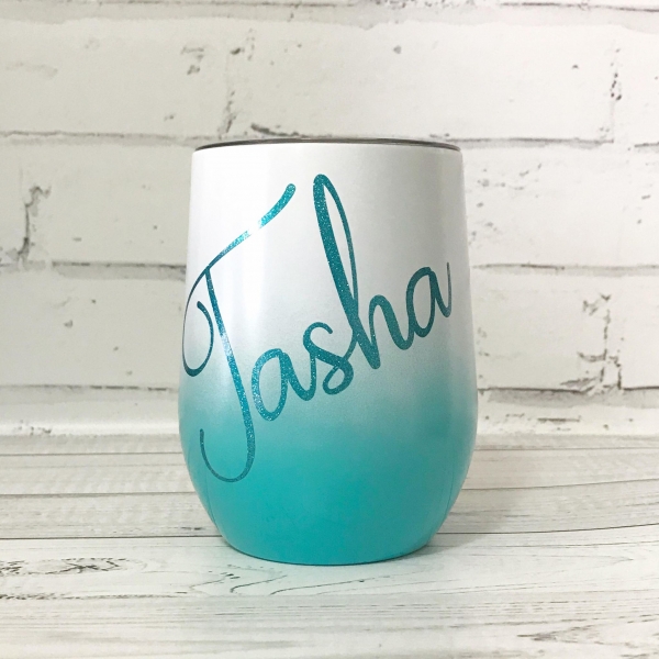 Green Ombre Personalised Tumbler - 12oz