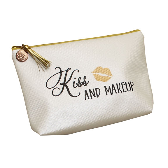 Kiss And Makeup Cosmetic Bag - Bride Gift