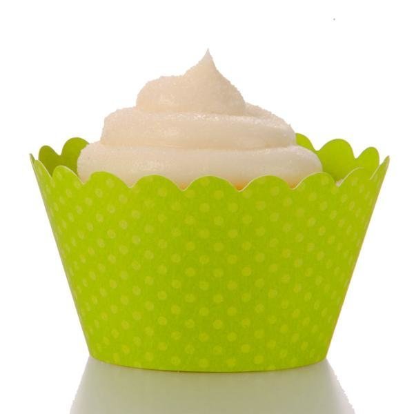 Lime Green Cupcake Wrappers - Pack of 12