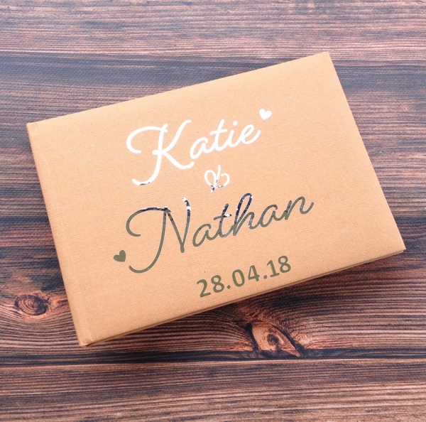 Love Heart Personalised Wedding Guest Book