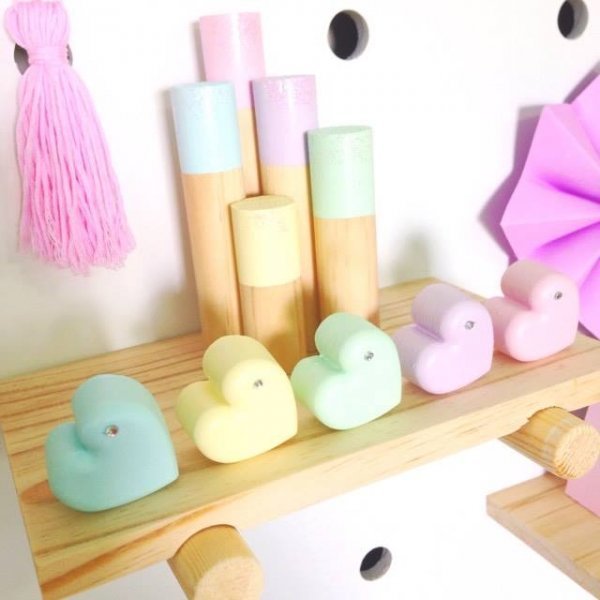 Set Of 5 Pastel Rainbow Glitter Sticks - Kids Decor
