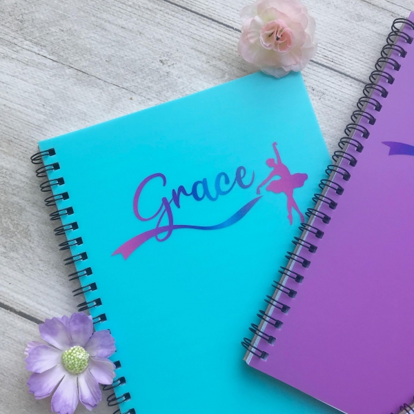 Personalised Ballerina Notebooks - 3 Colours