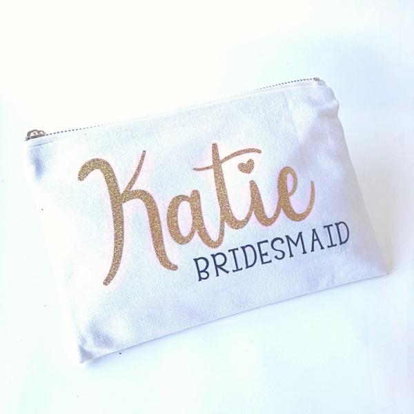 Personalised Bridal Party Cosmetic Bag