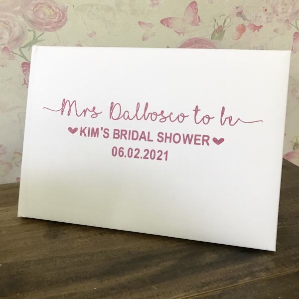 Personalised Bridal Shower Guest Book