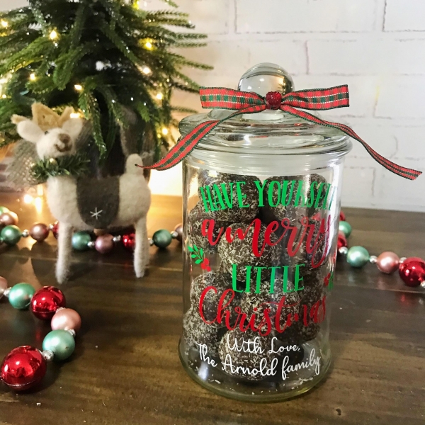 Personalised Christmas Baking Glass Gift Jar