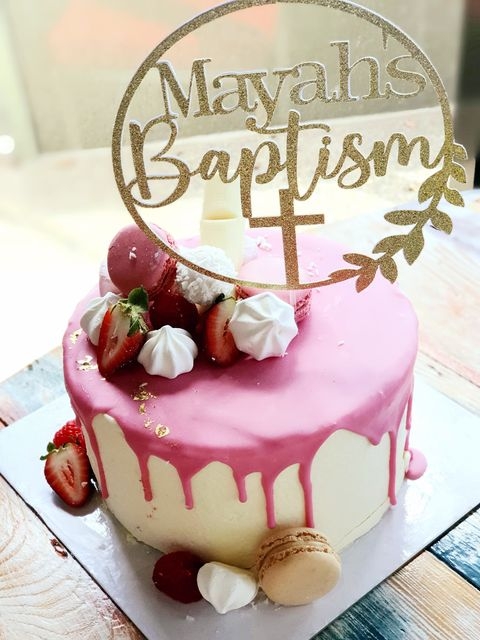 Personalised Baptism Cake Topper