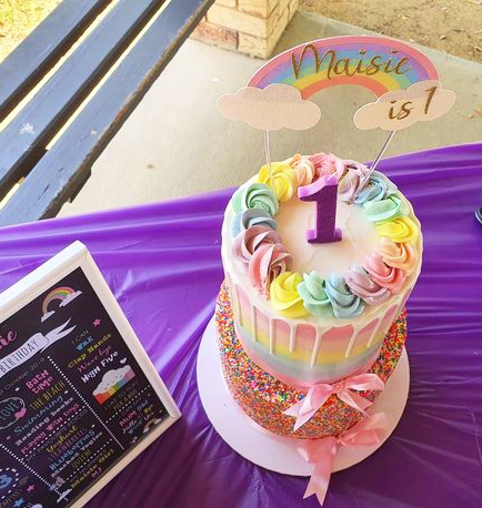 Personalised Rainbow Birthday Cake Topper