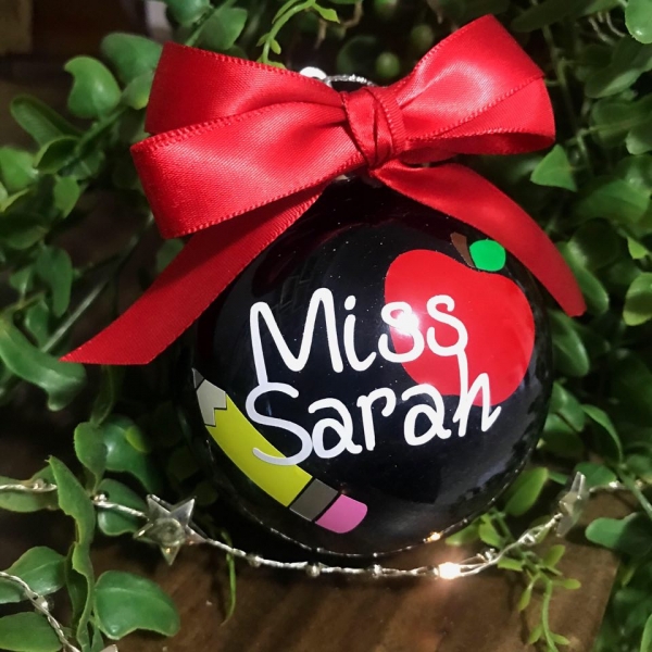 Personalised Teachers Christmas Bauble Gift