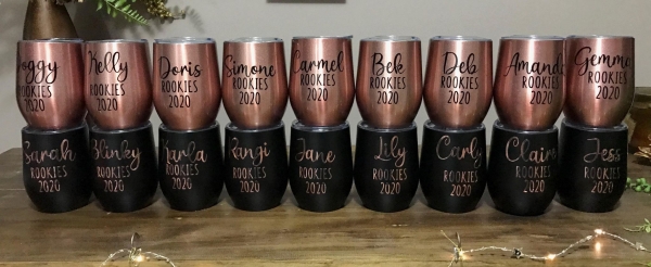 Black Personalised Insulated Wine Tumbler Cup 12oz
