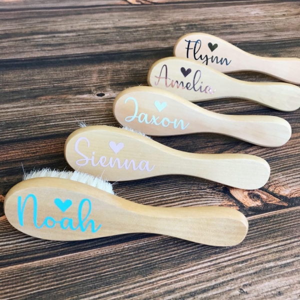 Personalised Wooden Baby Brush - Gift