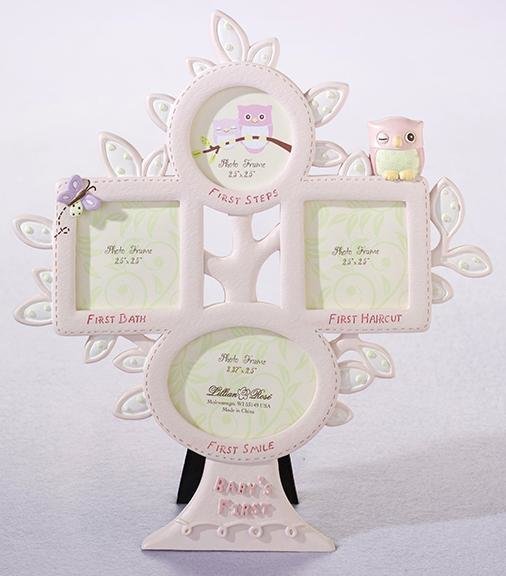 Pink Owl Baby's First Year Photo Frame