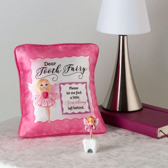 Pink Satin Tooth Fairy Pillow
