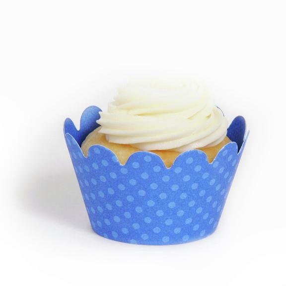 Royal Blue Mini Cupcake Wrappers - Pack of 18