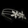 Antique Silver Floral Side Headband