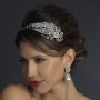 Antique Crystal Feather Headpiece