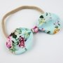 Sienna Aqua Blue Floral Baby Bow Headband