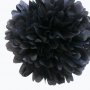 Black Mini Tissue Paper Pom Poms - Pack of 8