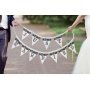 Black & White Just Married Pennant Banner