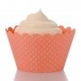 Coral Cupcake Wrappers - Pack of 12