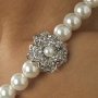 Crystal Cluster Pearl Necklace Set