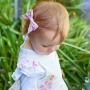 Dainty Pink & Purple Floral Baby Girls Hair Bow