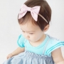 Dainty Pink & Purple Floral Baby Girls Hair Bow