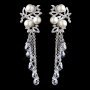 Dazzling Pearl & Crystal Dangle Earrings