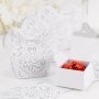 Decorative White Heart Favour Boxes