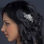 Delicate Silver Plated Petite Flower Bridal Comb