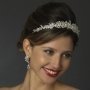 Delicate Sparkling Rose Swirl Wedding Headpiece