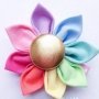 Dreamy Pastel Rainbow Fairy Flower Hair Clip