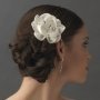 Elegant Fabric Flower Bridal Hair Comb