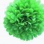 Emerald Green Mini Tissue Paper Pom Poms - Pack of 8