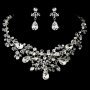 Enchanting Silver Crystal Necklace Set