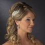 Fabulous Silver Crystal & White Pearl Bridal Comb