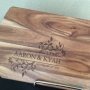 Floral Couple Personalised Timber Chopping Board