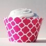 Fuchsia Spanish Tile Cupcake Wrappers- Pack of 12