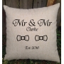 Mr & Mr Same Sex Couple Wedding Pillow