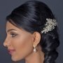 Gold And Ivory Pearl Floral Bridal Comb